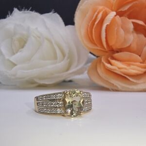 Natural Diamond And Zultanite Ring
